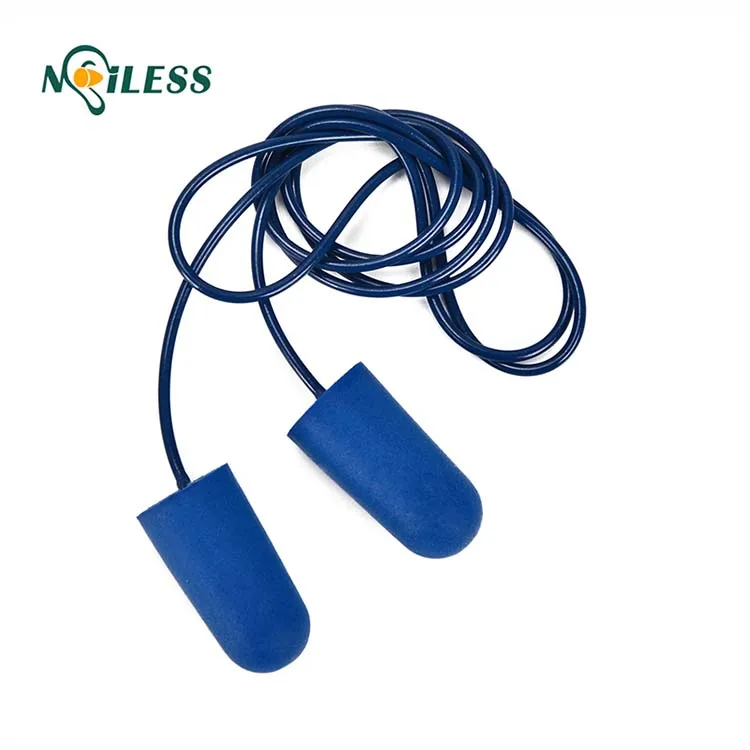 Metal detectable ear plugs for food process factory soft foam earplugs  noise reduction oem disposable ear plug