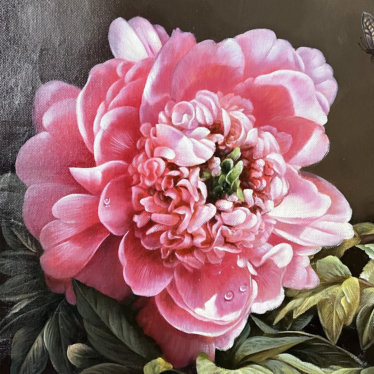Hand-painted Canvas Oil Painting Peony Flower Modern Home Decoration Abstract Art Flower Oil Painting
