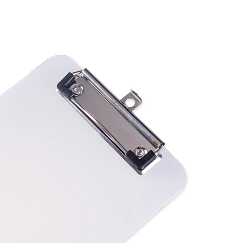 Office Standard Clip Children Writing Board memo size  colorful Translucent Clipboard