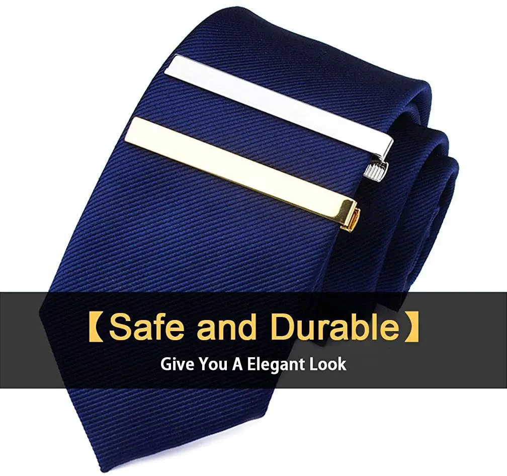 Classic Men Tie Pin Clips of Casual Style Tie Clip Fashion Jewelry Exquisite Wedding Tie Bar Silver And Golden Color