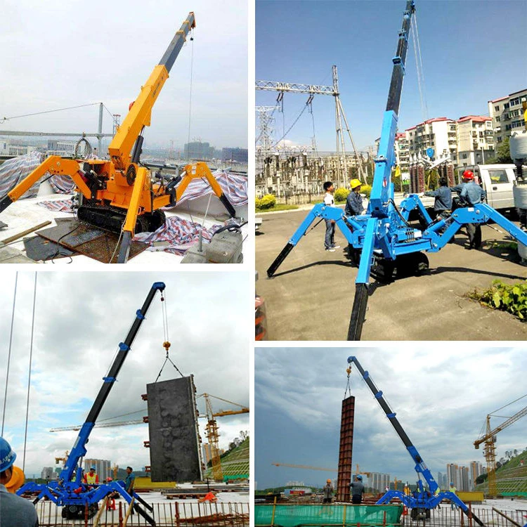 SuiZhong Spider Crane Can Enter Elevator Crawler Type Remote Control Mobile Retractable Roof Light Rubber Crawler Spider Crane