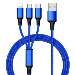Factory direct low-cost data cable charging cable mobile phone car charging cable 3 in 1 power cord