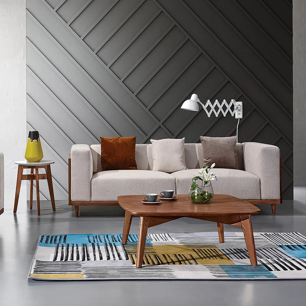 Wholesale home furniture modern design leather single seat sofa with wooden frame living room sofas