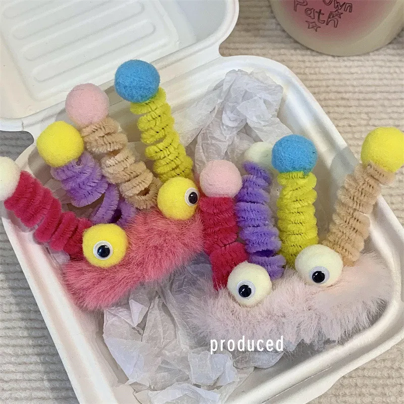 Cute funny funny ugly doll little monster plush girls hairpin Twister stick side bangs clip top clip hair accessories for kids