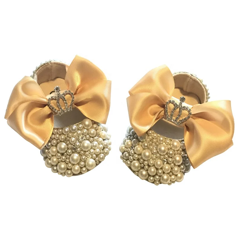 Лидер продаж, красивые туфли на плоской подошве с жемчужными бабочками и блестками, обувь для первых прогулок, для младенцев, малышей, девочек