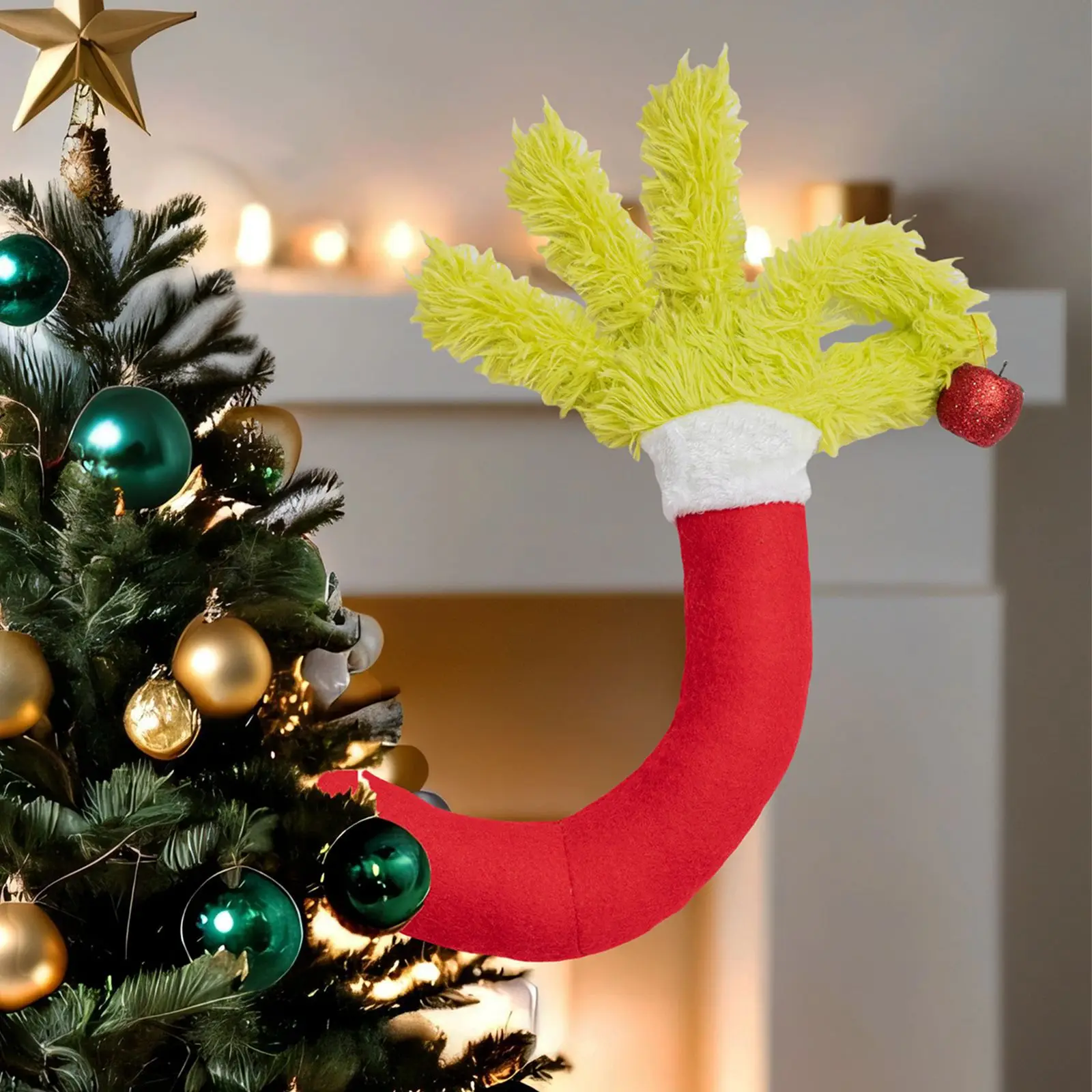 Christmas 2024 Funny Soft Green Grinch trees decoration Head Arm Leg Stuffed Plush Toys Hanging Christmas Tree decor