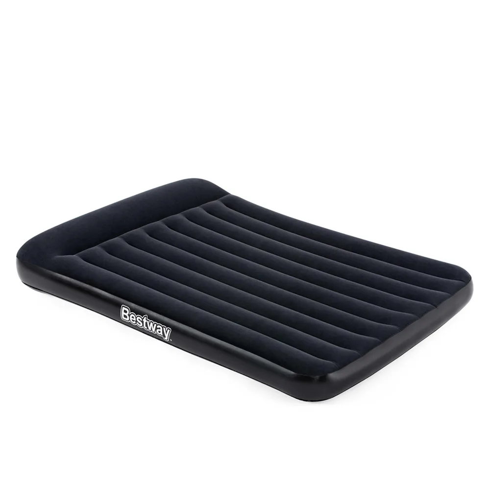 Bestway-67464 Regular Indoor Thin Airbed Folded Queen Inflatable Rubber Air Mattress With Built In Pump