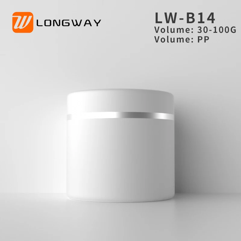 30g 50g 100g PP plastic white matte double wall cream lip scrub jar for cosmetic body butter container