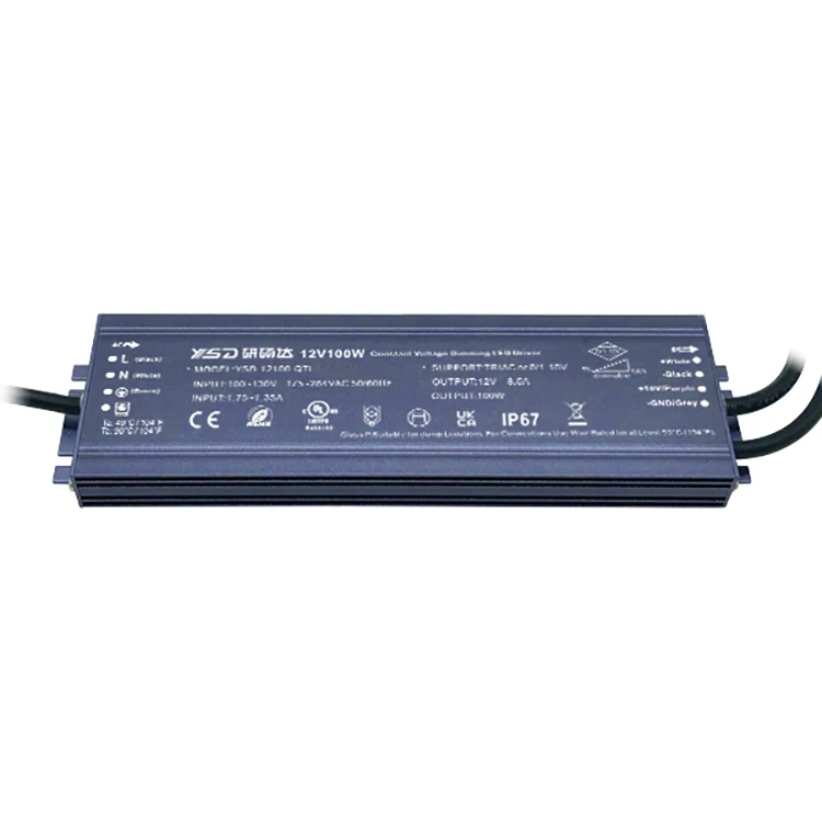 Manufacturer Dimmable Driver With U L listed Quality 12/24V 100-300W IP67 Class P Flicker Free Triac Led Dimmable Driver