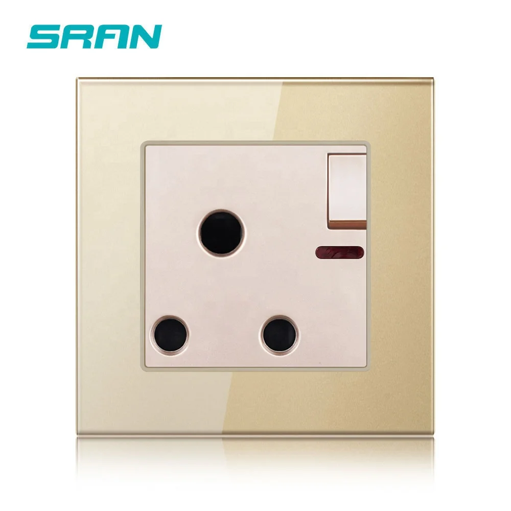 Южноафриканская 3 контактная 15 а настенная электрическая