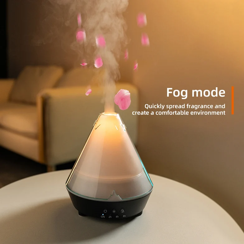 CE RoHS FCC Wholesale Ultrasonic Cool Mist Maker Fogger Essential Oil Flame Lamp humidifier Scent Diffuser for 7 Light Colors