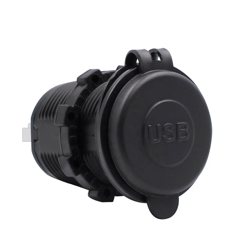 
12V/24V 22W 4.2A Dual USB Marine Socket Power Outlet With Green LED light for Marine, RV, Boat, Motorcycle, Truck 