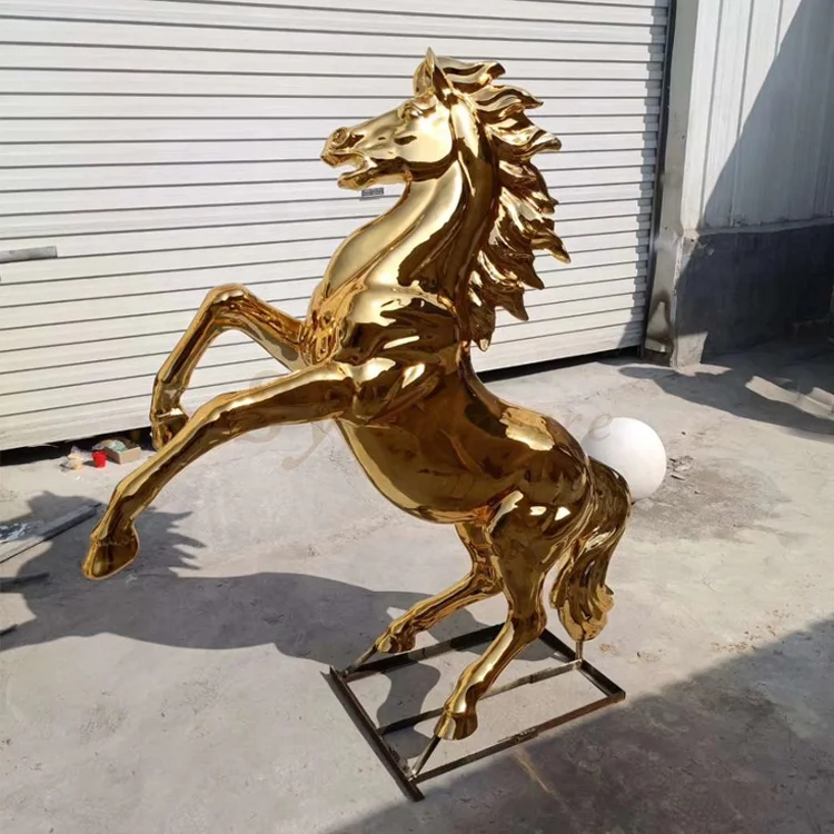Fiberglass Horse Sculpture Fiberglass outdoor sculpture for Garden Sculpture Animals outdoors Fiberglass For sale