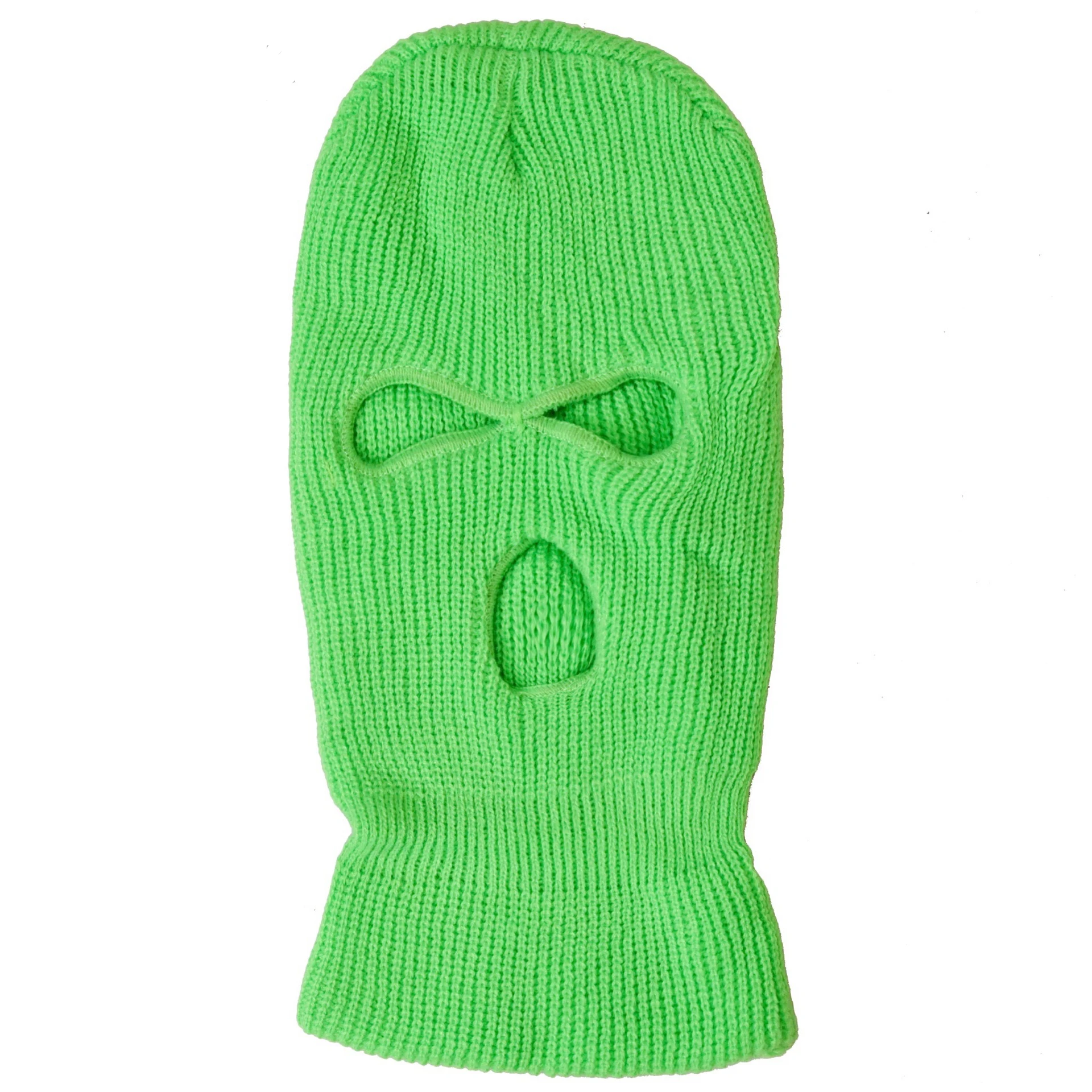 RTS Wholesale Vintage Acrylic Knit Full Face Cover Ski Mask 3 Hole Balaclava Hats With Custom Logo Outdoor Cycling Winter Hats