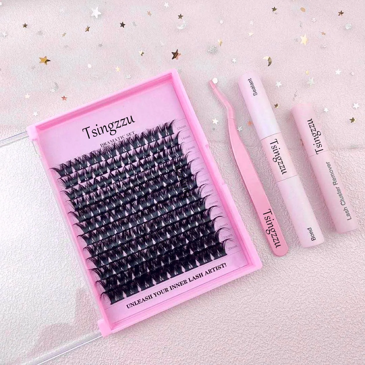 EYELASH Colorful Cluster Segmented DIY Eyelash Soft Colored Lashes C D Curl Faux Mink Mix Length diy color volume eyelashes