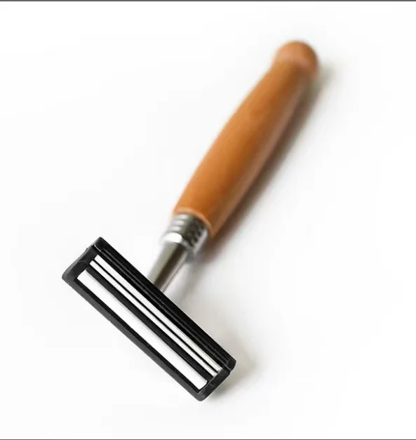 Best Custom Logo Long Natural Bamboo Handle Safety Razor Biodegradable for Home Hotel