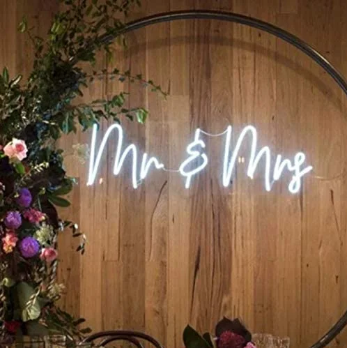 Mr&MRS led Neon Sign for Wall, Bedroom, Home, Customize Neon light for Birthday Party Wedding Decoration