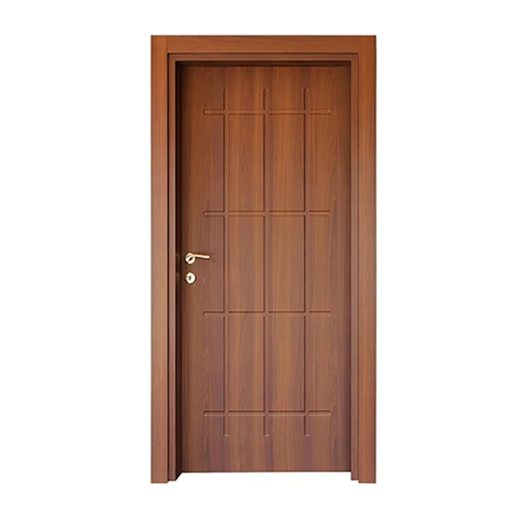 Apartment Suppliers Hot Sale Interior Wooden Door Doors MDF Wood PVC Plastic WPC Door 2023 Latest Modern Design China