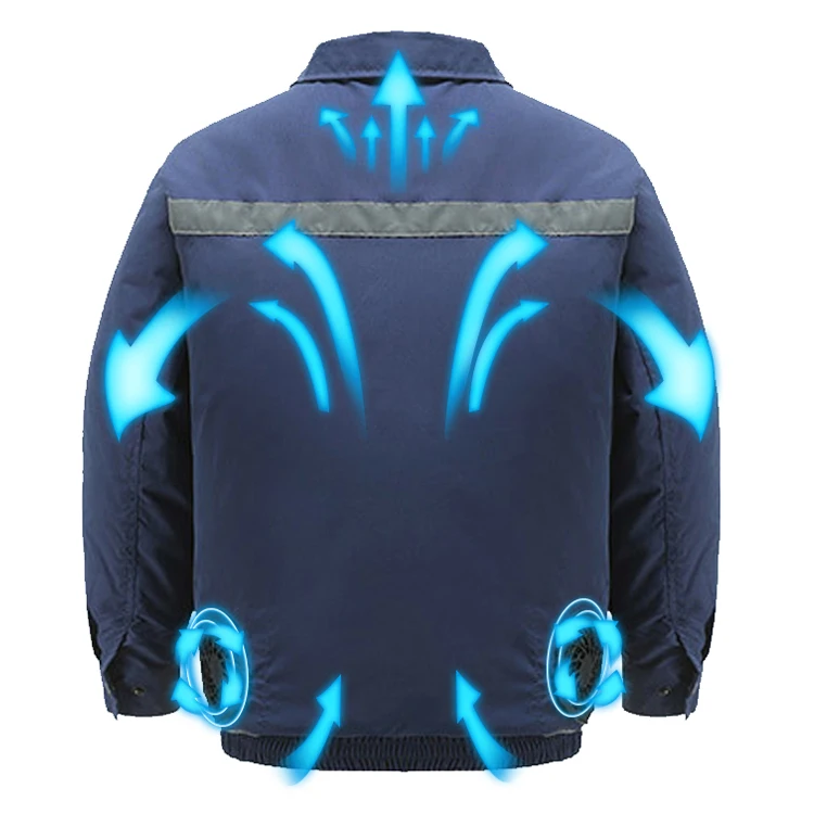 In Stock Wholesale Summer Working Jacket suits Air Conditioned Jacket Clothing 3 Wind Levels Mini Fan cooling jacket