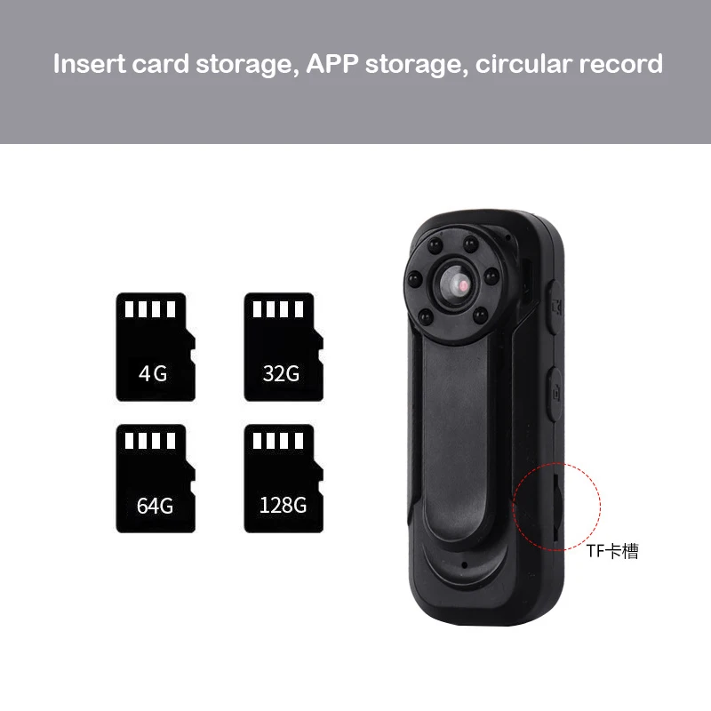MC11 CCTV WIFI Camera 1080P 30fps Full HD Fixed Focus  Wearable Camera  Monitor Video Recording With Night Vision