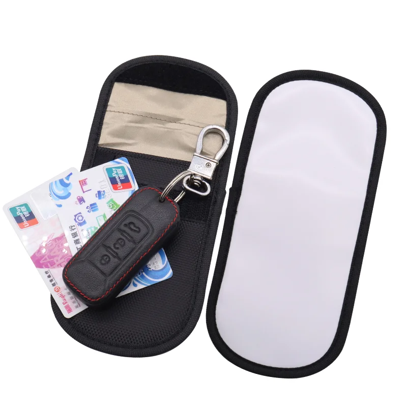 Car Key Signal Blocking Car RFID Anti-Theft Pouch Faraday Key Fob Protector Box premium Sublimation Shielding Bag