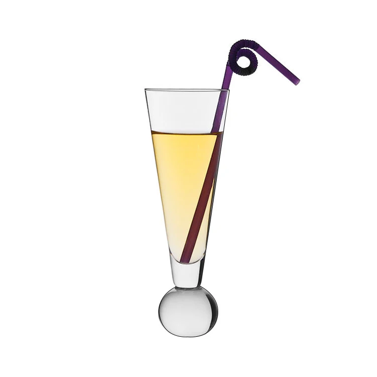 MEIZHILI Set of Clear Lead free Crystal Ball Base Bottom Glass Champagne 6oz Juice glass Mini Beer Glass for Woman