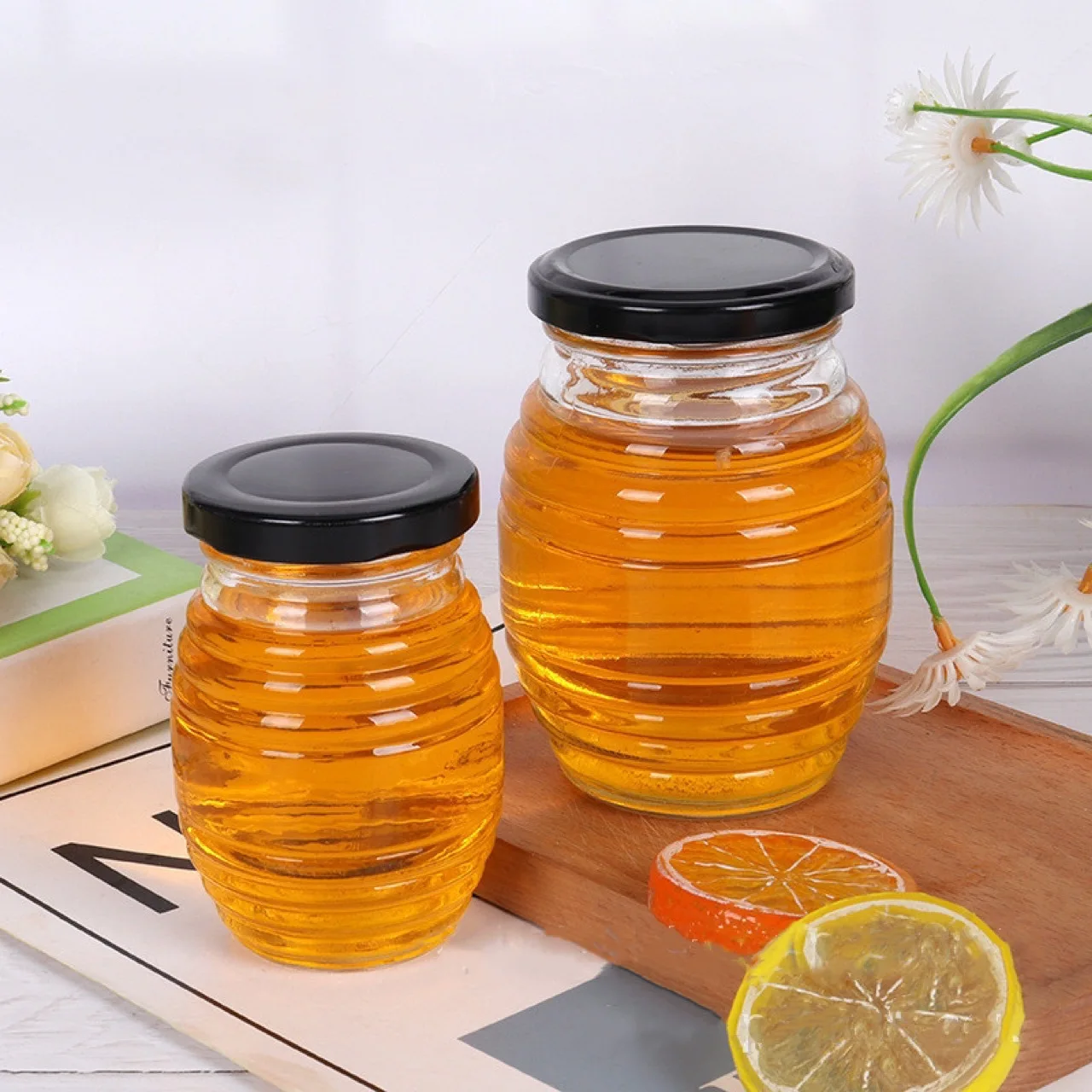 Высококачественная утолщенная банка для хранения продуктов с медом стеклянная варенья 500 г 750 бутылка меда Хрустальная герметичная