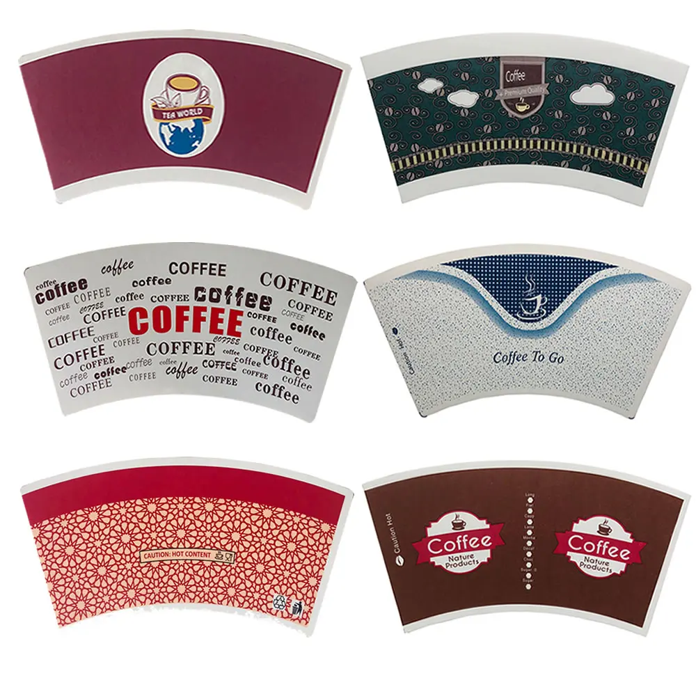 
ningbo paper cup fan 250 gsm single side pe coated Unique style paper cup fan for coffee hot drink 