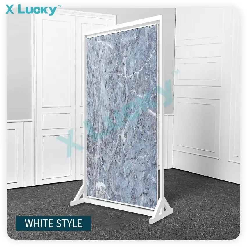 Hot Selling Floor Stand Displays Metal Ceramic Marble Quartz Granite Exhibition Tile Sample Stand Showroom Stone Display Rack