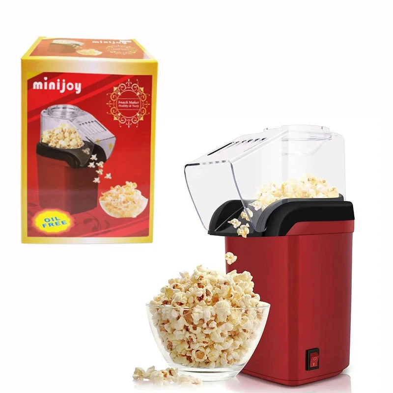 Mini Electric Popcorn Maker for Kids Home Use Plastic Corn Popper Small Puffing Machine for Home Entertainment