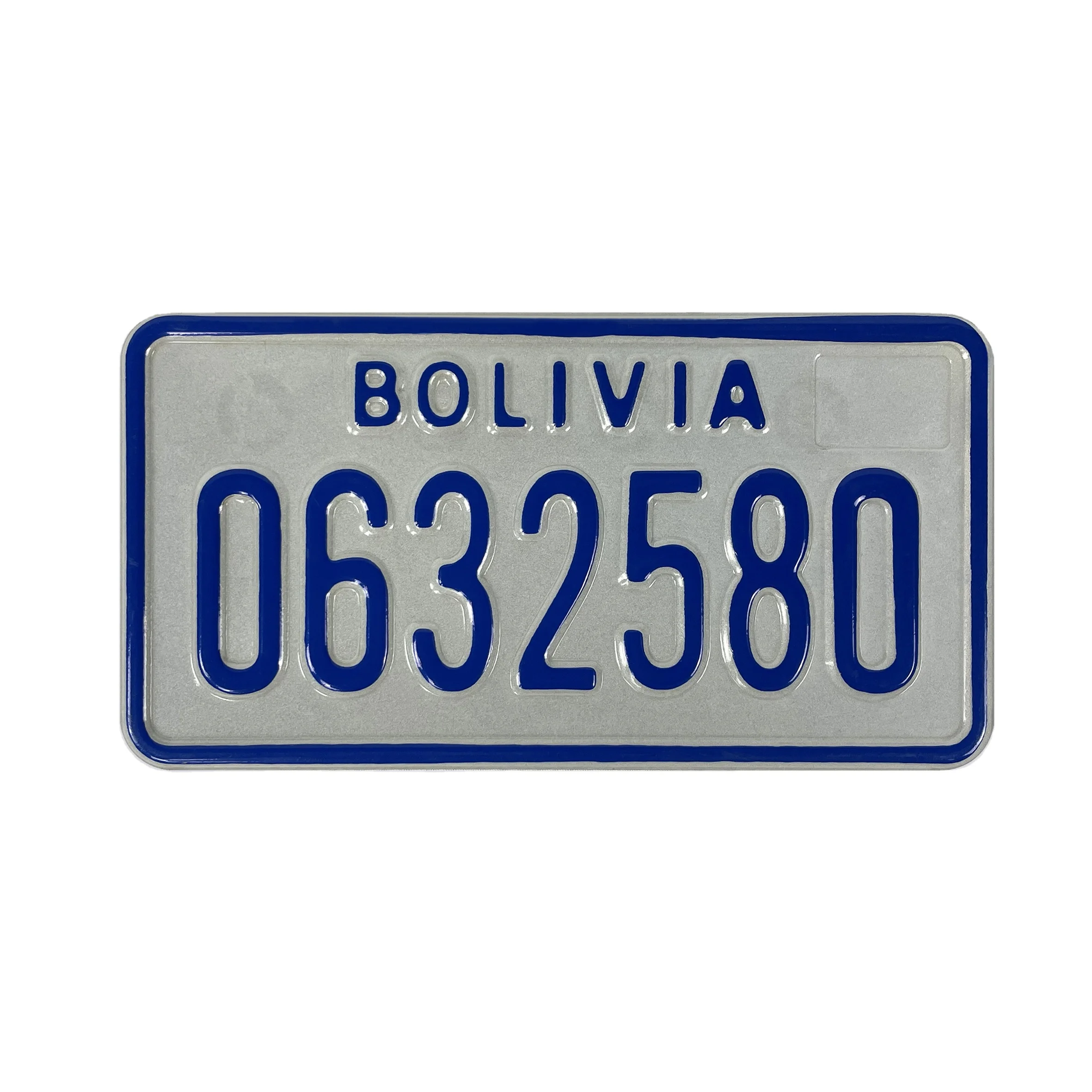 Bolivia Motorcycle plate with high security, custom colorful license plate, High Quality Embossed car plates For Wall Decoration