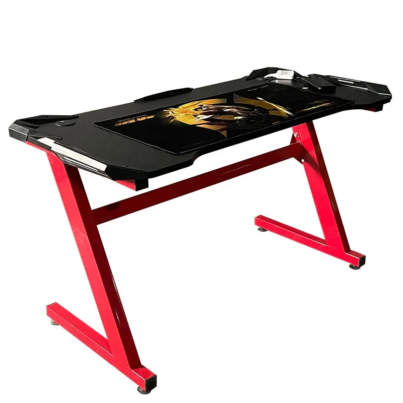 Современный простой офисный стол, компьютерный зал, оптовая продажа, игровой стол, Интернет-кафе, металлическая конструкция, изготовленные игровые комнаты