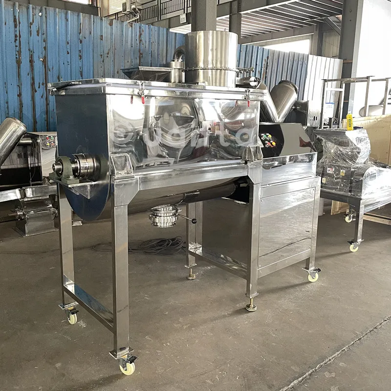 Seasoning Mixing Machine Single Paddle Mixer Stainless Steel Horizontal Ribbon Mixer Detergent Powder Mixer Food Pharmacy