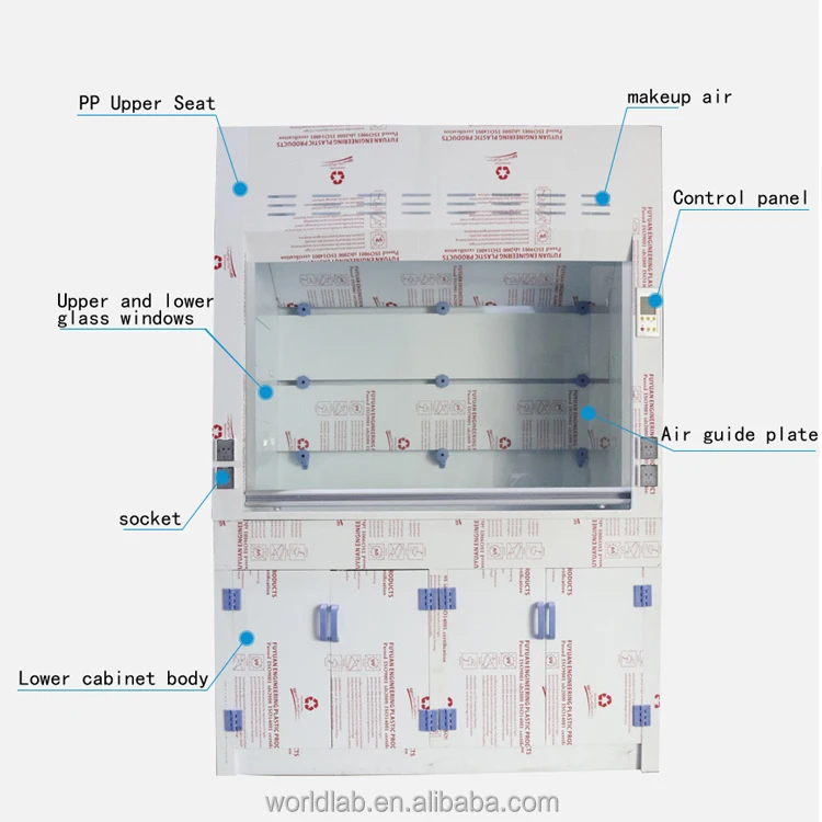 Laboratory all steel fume hood physical and chemical testing fume hood experimental bench exhaust hood