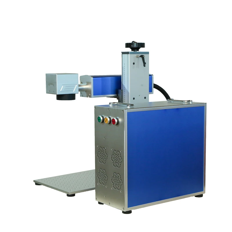 High Productivity 3d Mark Color 50w Fibre Printed Fiber Laser Marking Machine For Metal/plastic/tag/key Chains/pen