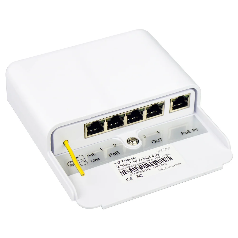 60W 4 порта ГБ удлинитель POE Открытый IP53 камера видео наблюдения ip-камера с 200