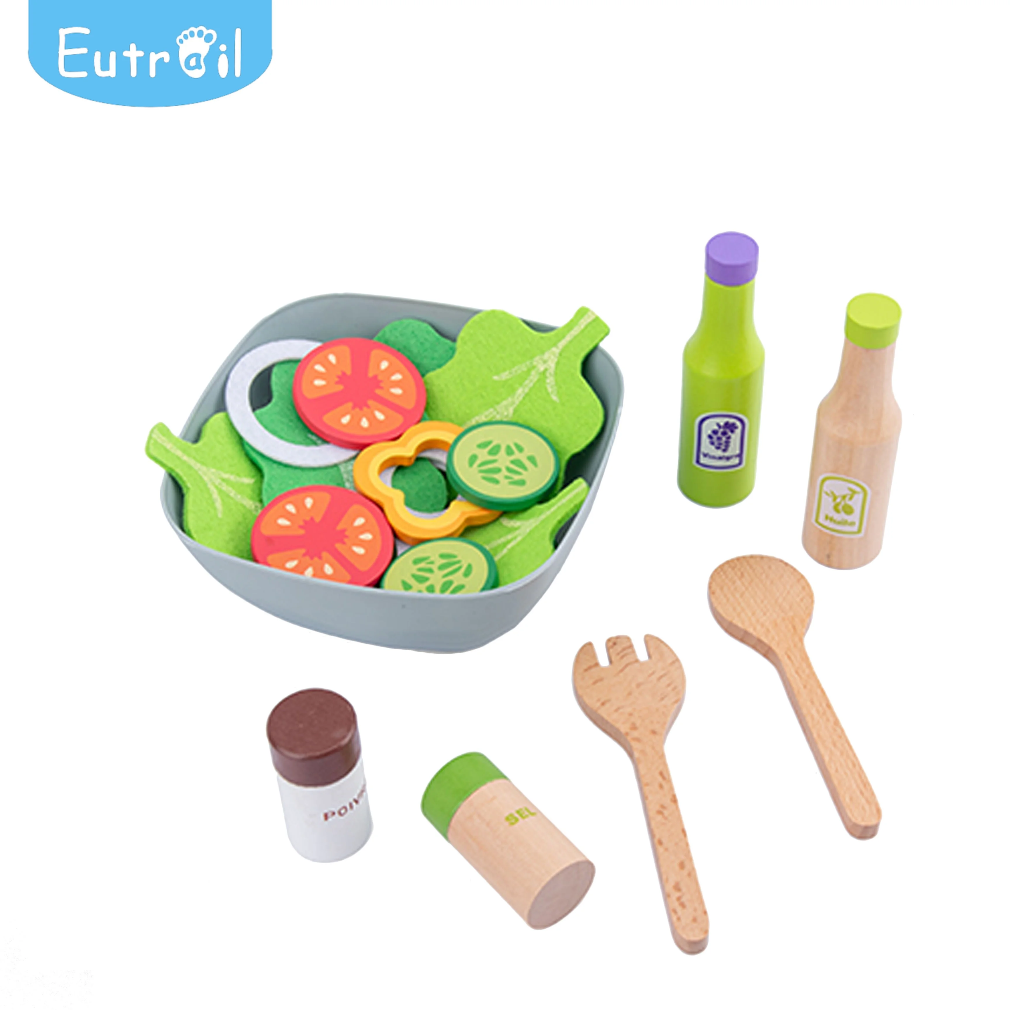 Amazon hot selling wooden bread machine kitchen toy set wholesale designed for young children wooden toy set