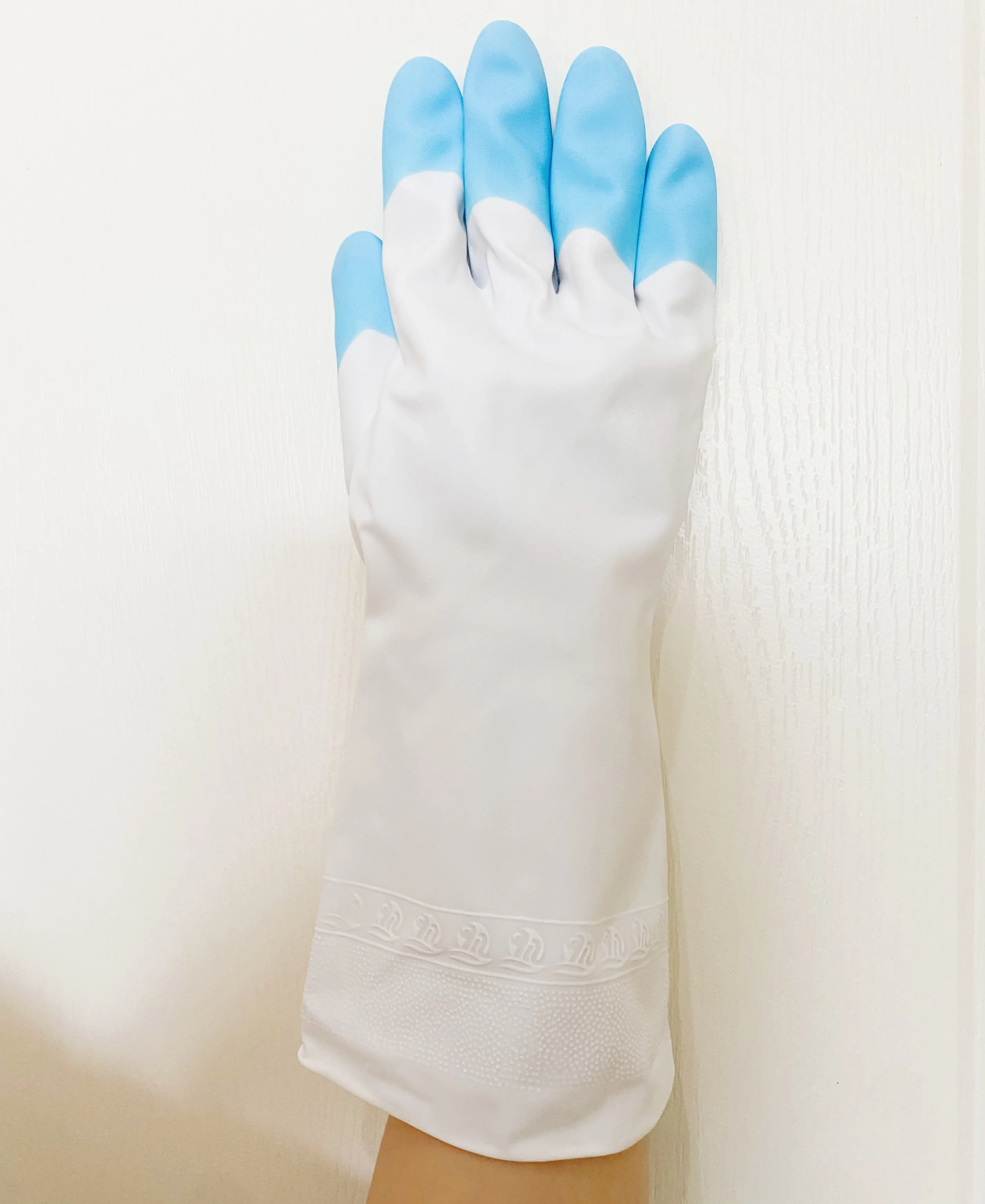 Reusable Household PVC Dishwashing Gloves Unlined Long Sleeves Kitchen Cleaning