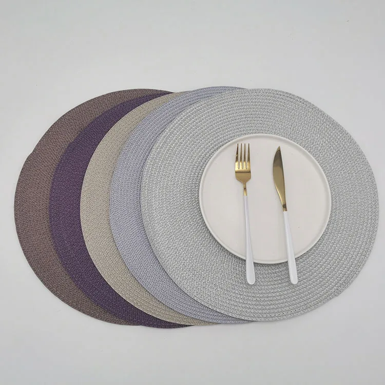 pp placemat Handwoven heat shield Spare wash coaster decorative table  mat multi-color option