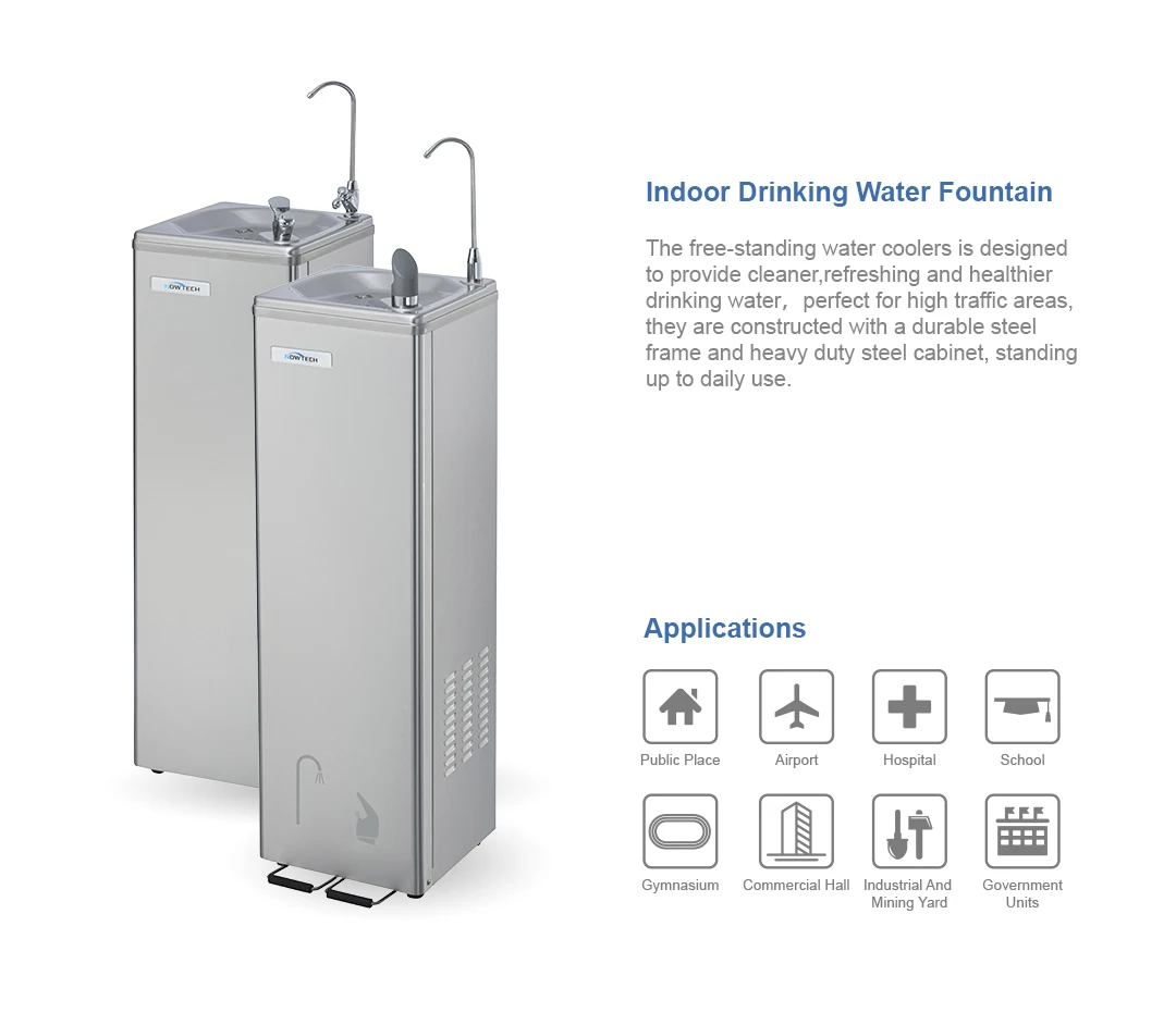 Nowtech Bottle Filling Station Stainless Steel  Drinking Fountain Freestanding Water Dispensers
