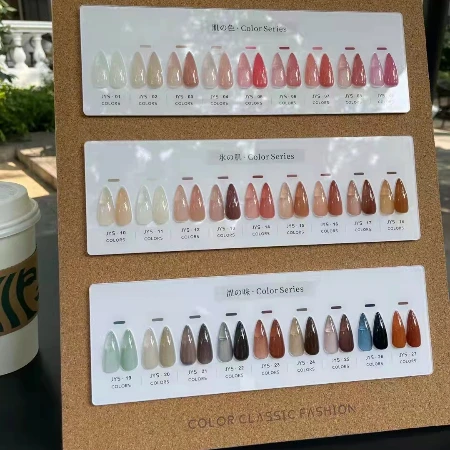 Newest Summer Series 27 Colors Nude Base For French Nails Colors Chart Translucent Nail Art Uv Gel Polish sets