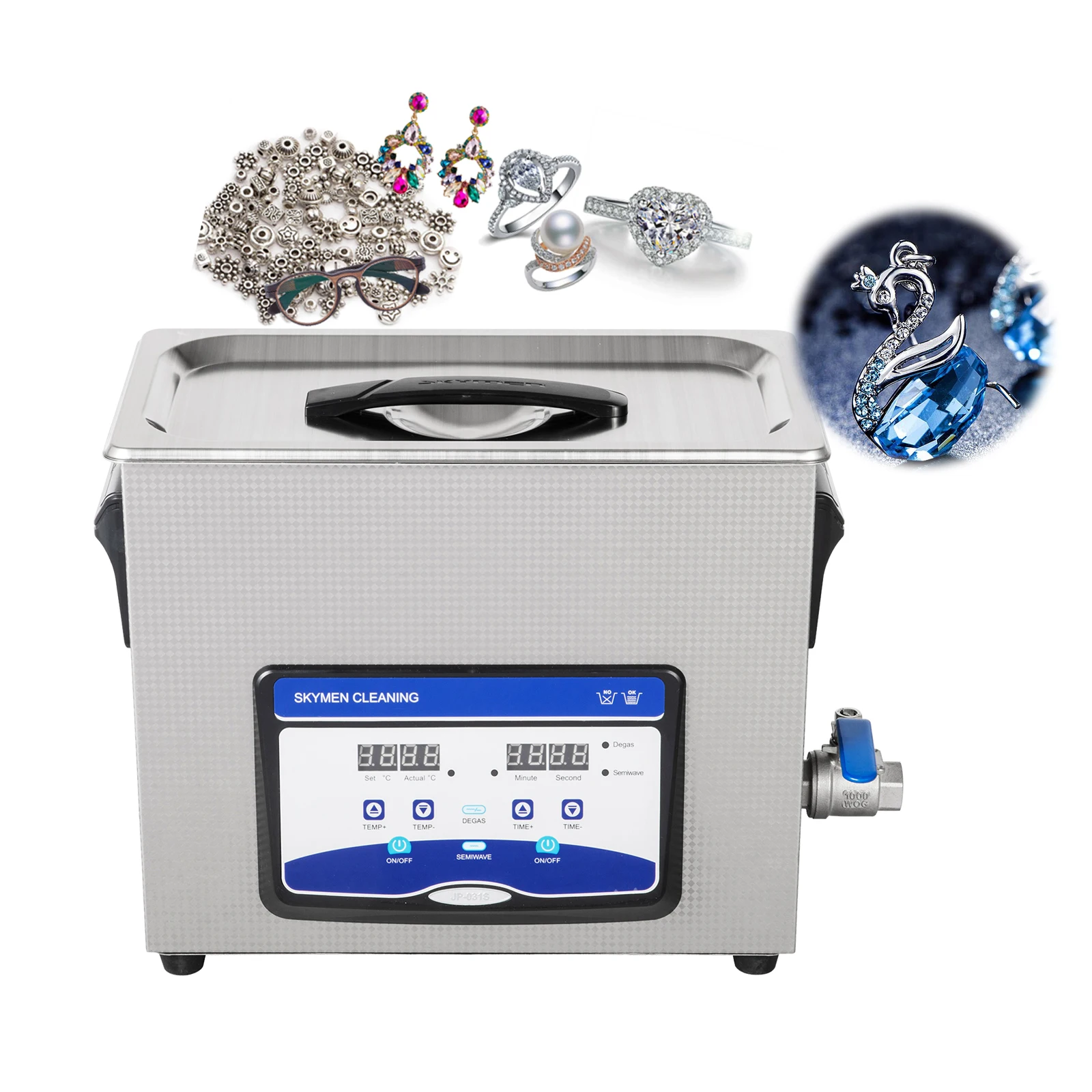 Стоматологический Ультразвуковой очиститель 4,5 л, профессиональный ультразвуковой очиститель, подходит для очистки протезов