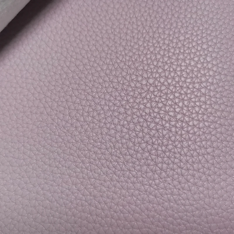 PVC Soft Semi-Silicon Litchi Texture Synthetic Leather Fabric Stretchable for Car Seat Sofa Decorative/Bag Use