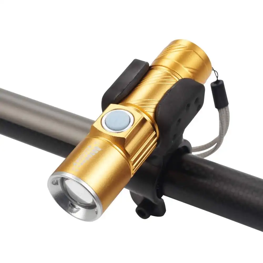 
Aluminium Alloy Zoomable Portable Tactical Waterproof MICRO USB Rechargeable Mini Torch Led Flashlight 
