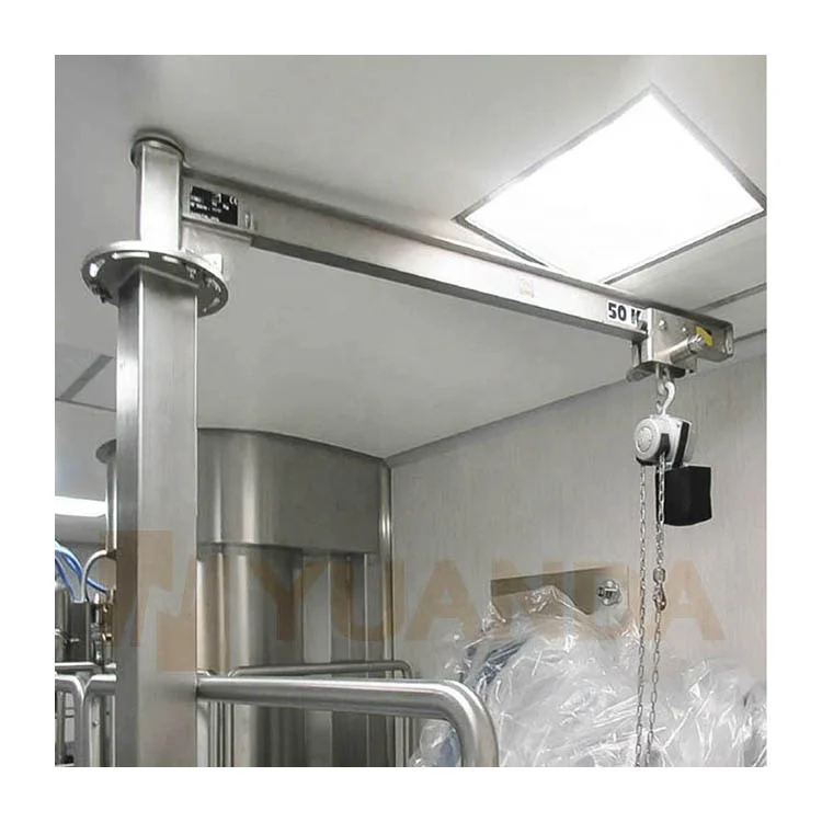 China Cleanroom 1 2 3 5 ton Pillar Column Slewing Cantilever Food Hot Dipped Galvanized SS Stainless Steel Jib Crane