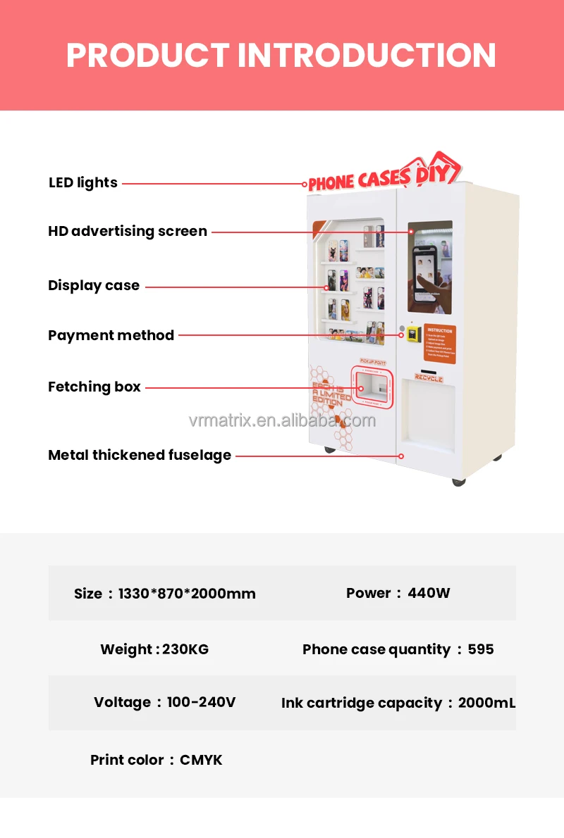 Hot Selling High Profit Phone Case Self-service Printer Automatic UV Phone Case Printing Machine Vending Machine