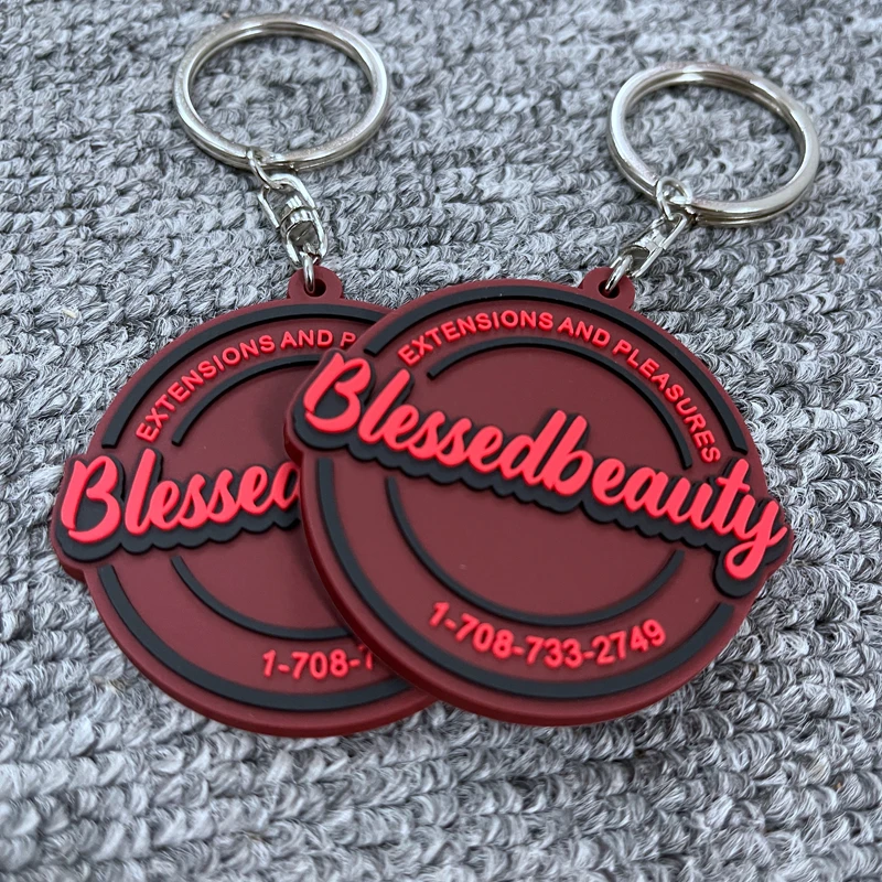 Custom made soft pvc figure branded keyholders in bulk