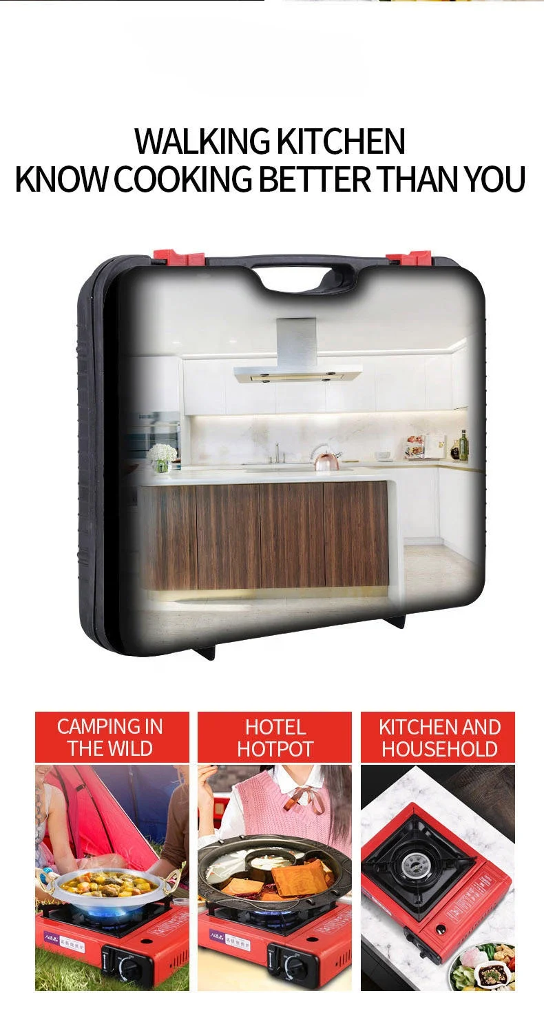 Single Burner Suitcase Camping Cooker Stove Propane Portable Outdoor Picnic Mini Butane Gas