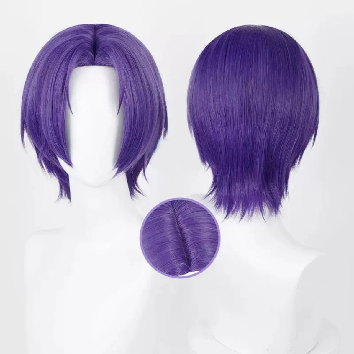 Anxin Blue  Costume Heat Resistant Synthetic Wig for Prison Shadow King