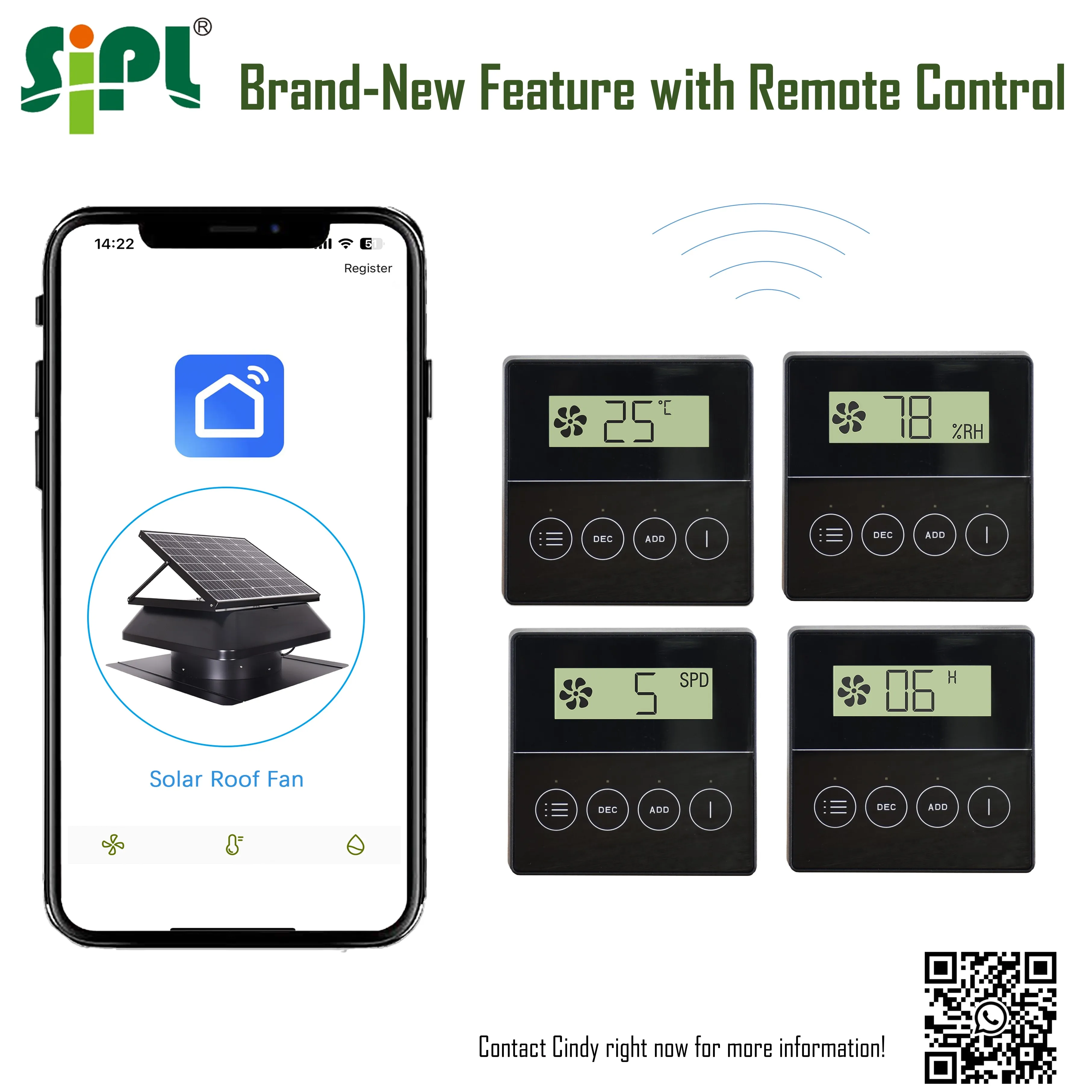 14' 40W Powerful Gable Attic Solar Air Blower Roof Mounted DC Exhaust Fan Greenhouse Plant Farming Heat Extractor Cooling Vent